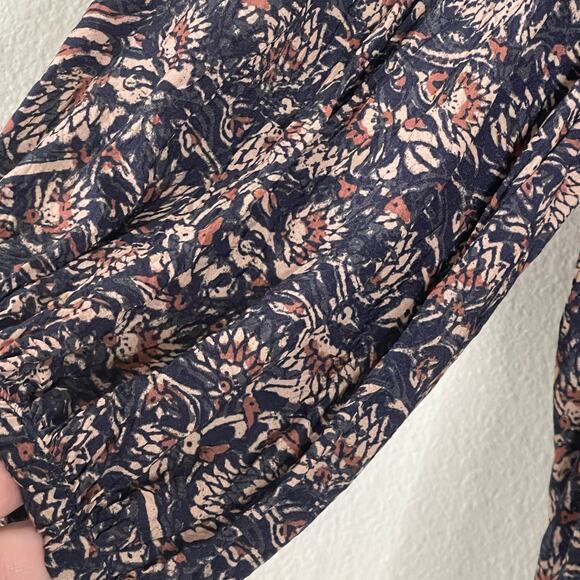 Faherty Portia Top Artisan Block Print Relaxed‎ Flowy Shirt s Size XL - Picture 7 of 9